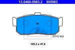 ATE 13.0460-5983.2 Колодки задние NISSAN Almera N15/N16 1.5…1.8L/Maxima A32 2.0/3.0L (4406087N90)