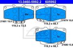 ATE 13.0460-5992.2 Колодки торм.пер. Toyota 4-Runner, Land Cruiser, GW