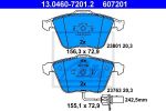 ATE 13.0460-7201.2 Колодки передние AUDI A4/A6 1.6…4.2L+1.9TDI…3.0TDI 00->