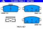 ATE 13.0460-7264.2 Колодки задние CHEVROLET Cruze 09- (R15) (13300867)