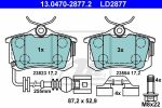 ATE 13.0470-2877.2 комплект тормозных колодок, дисковый тормоз на SEAT IBIZA IV (6L1)