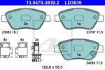 ATE 13.0470-3839.2 комплект тормозных колодок, дисковый тормоз на OPEL CORSA D