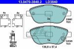 ATE 13.0470-3840.2 комплект тормозных колодок, дисковый тормоз на OPEL CORSA D