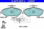 ATE 13.0470.2837.2 КОЛОДКИ ТОРМ AUDI A4 B5/B6/B7 SEAT EXEO VOLK PASSAT F 97/09->>
