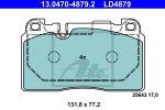 ATE 13047048792 13.0470-4879.2_колодки дисковые передние! Audi Q5 2.0TFSI/3.0TFSI/2.0TDI/3.0TDI 08>