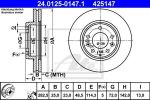 ATE 24-0125-0147-1 Торм.диск пер.вент.[282.5x25] 5 отв.[min2]