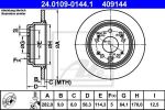 ATE 24.0109-0144.1 тормозной диск на HONDA CR-V II (RD_)