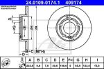 ATE 24.0109-0174.1 тормозной диск на VW POLO (9N_)