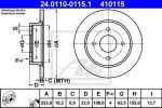 ATE 24.0110-0115.1 Диски торм.зад.FORD SIERRA,SCORPIO,FOCUS (253x10.1)