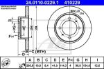 ATE 24.0110-0229.1 Диск торм. зад. Mitsubishi Carisma, Volvo S40, V40