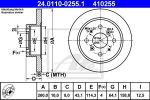 ATE 24.0110-0255.1 тормозной диск на ROVER 800 (XS)