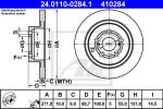 ATE 24.0110-0284.1 Диск торм. зад. Toyota Avensis