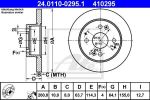 ATE 24.0110-0295.1 тормозной диск на HONDA ACCORD VI (CG, CK)