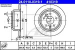 ATE 24.0110-0319.1 тормозной диск на JAGUAR XJ купе
