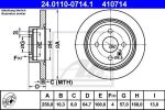 ATE 24.0110-0714.1 тормозной диск на DAEWOO NUBIRA седан (KLAJ)