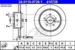 ATE 24.0110-0728.1 тормозной диск на SUBARU LEGACY IV универсал (BL, BP, B13_)