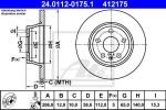 ATE 24.0112-0175.1 тормозной диск на AUDI TT (8J3)