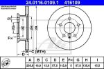 ATE 24.0116-0109.1 тормозной диск на VW TRANSPORTER III автобус