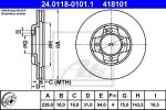 ATE 24.0118-0101.1 тормозной диск на MAZDA 323 III Hatchback (BF)
