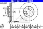 ATE 24.0118-0117.1 тормозной диск на NISSAN ALMERA I (N15)
