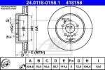 ATE 24.0118-0158.1 тормозной диск на MAZDA CX-7 (ER)