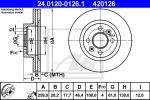 ATE 24.0120-0126.1 тормозной диск на RENAULT 25 (B29_)