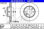 ATE 24.0120-0131.1 тормозной диск на PEUGEOT 205 II (20A/C)