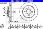 ATE 24.0120-0146.1 Диски торм.зад.FORD MONDEO/SCORPIO вентилируемые (252x20)