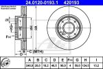 ATE 24.0120-0193.1 тормозной диск на FIAT ALBEA (178_)