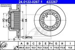 ATE 24.0122-0267.1 тормозной диск на RENAULT TRUCKS MASCOTT c бортовой платформой/ходовая часть