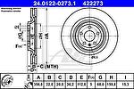 Ate 24.0122-0273.1 Диск торм. зад. AUDI A6, A7 , A8 quattro 09=>
