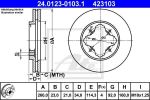 ATE 24.0123-0103.1 тормозной диск на ROVER 600 (RH)