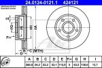 ATE 24.0124-0121.1 тормозной диск на FORD SCORPIO I (GAE, GGE)