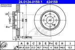 ATE 24.0124-0159.1 Диск торм. пер. Mitsubishi Carisma, Volvo S40, V40