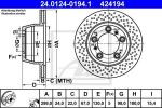 ATE 24.0124-0194.1 тормозной диск на PORSCHE BOXSTER (987)