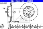 ATE 24.0124-0219.2 тормозной диск на X6 (E71, E72)