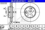 ATE 24.0125-0110.1 Диск торм. пер. MB W202, W203, W210