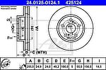 ATE 24.0125-0124.1 тормозной диск на TOYOTA CARINA E Sportswagon (_T19_)