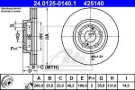 ATE 24.0125-0140.1 тормозной диск на TOYOTA AVENSIS (_T22_)
