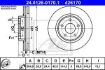ATE 24012601701 Диск торм. MITSUBISHI ASX, DODGE CALIBER