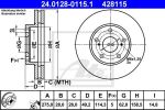 ATE 24.0128-0115.1 Диск тоpм.пеp. TOYOTA CAMRY V=3.0 91-01