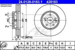 ATE 24.0128-0183.1 Диск торм. пер. Toyota Avensis