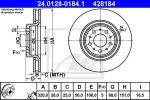 ATE 24.0128-0184.1 тормозной диск на VOLVO XC70 CROSS COUNTRY