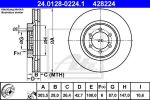 ATE 24.0128-0224.1 тормозной диск на HYUNDAI TERRACAN (HP)