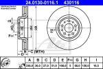 ATE 24.0130-0116.1 Диск торм. пер. Volvo XC90