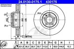 ATE 24.0130-0175.1 Диск торм. пер. Audi A6, A8