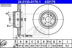 ATE 24.0130-0176.1 Диски торм.AUDI A6/ALLROAD 2.0TDI-4.2FSI 2004=>