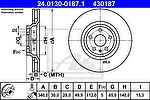 ATE 24.0130-0187.1 тормозной диск на AUDI TT (8J3)