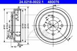 ATE 24.0218-0022.1 тормозной барабан на NISSAN MICRA I (K10)