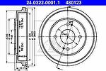 ATE 24.0222-0001.1 тормозной барабан на HONDA ACCORD IV (CB)